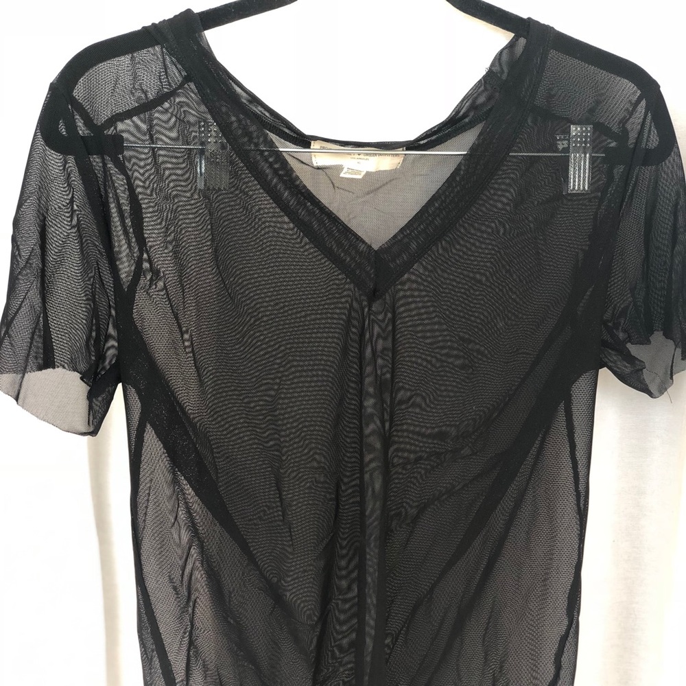 urban outfitters mesh v neck tee
